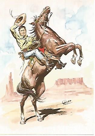 POSTAL A0422: Tex West de Aurelio Galeppini