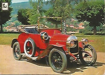 POSTAL A0442:  Coleccion Coches de Epoca. Philos 1914 con capota