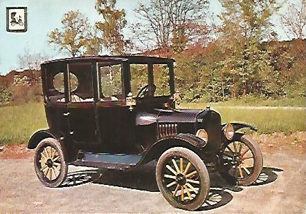 POSTAL A0447:  Coleccion Coches de Epoca. Fors T Conduccion interio 1919