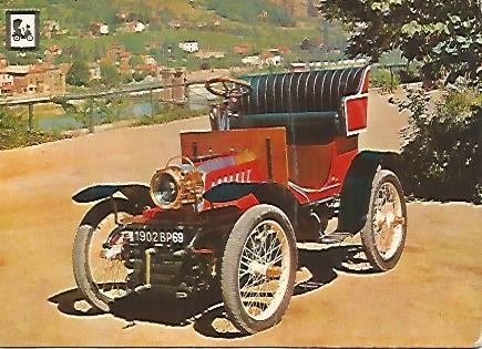 POSTAL A0455:  Coleccion Coches de Epoca.Dion Bouton popular 1902