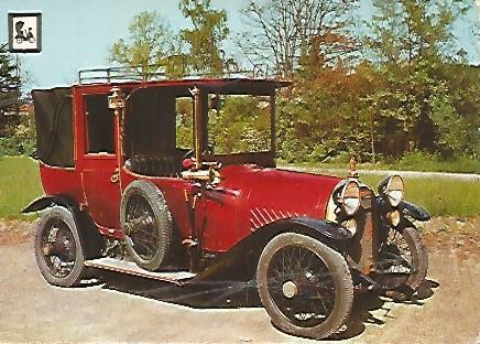 POSTAL A0460:  Coleccion Coches de Epoca. Pilain 1911