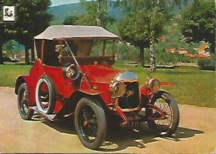 POSTAL A0464:  Coleccion Coches de Epoca. Philos 1914