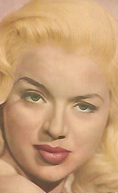 POSTAL A0503: Diana Dors. Obsequio de la Careta Chicas y El Uno Dos Tres