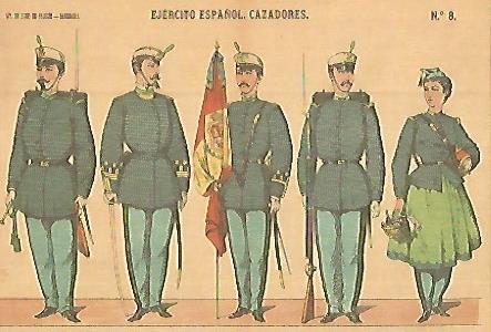 POSTAL A0518: Serie Exposicion Memoria Militar de España. Ejercito Español. Cazadores