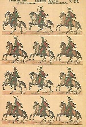 POSTAL A0522: Serie Exposicion Memoria Militar de España. Husares de Calatrava