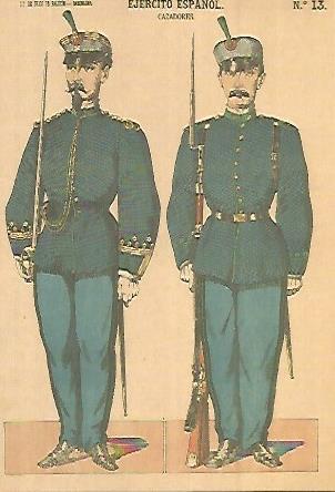 POSTAL A0523: Serie Exposicion Memoria Militar de España Dos soldados cazadores