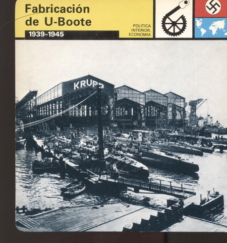 FICHA POLITICA INTERIOR ECONOMIA 04: Fabricacion de U-Boote 1939-1945