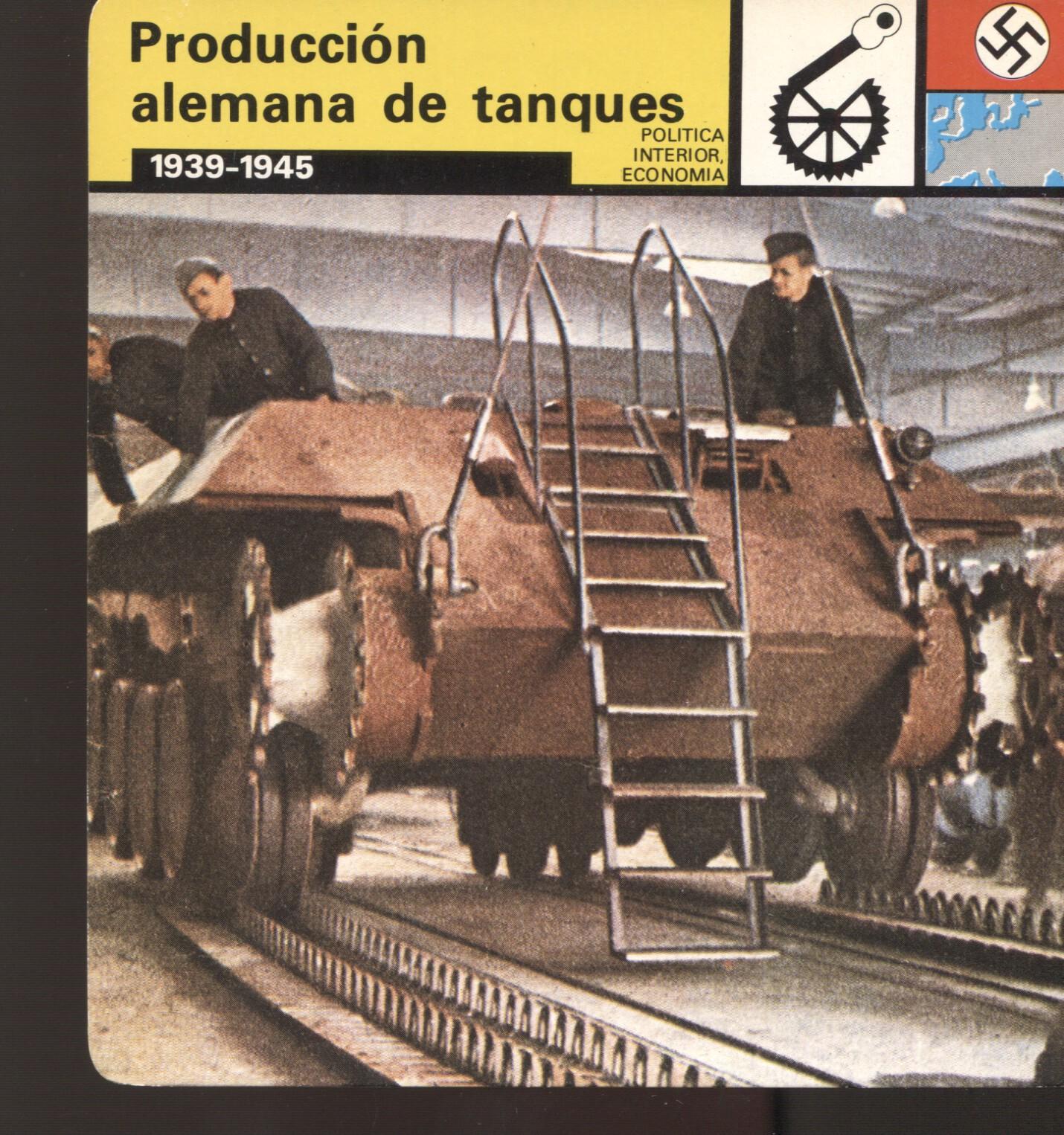 FICHA POLITICA INTERIOR ECONOMIA 08: Produccion alemana de tanques 1939-1945