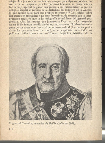 Lamina 29: Historia de España: El General Castaños, vencedor en Bailen