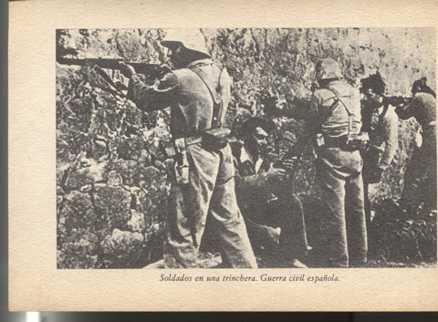 Lamina 46: Historia de España: Soldados en la trinchera durante la guerra civil