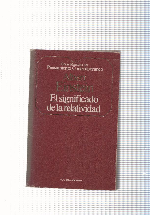 Obras maestras del pensamiento contemporaneo num.02: El significado de la relatividad