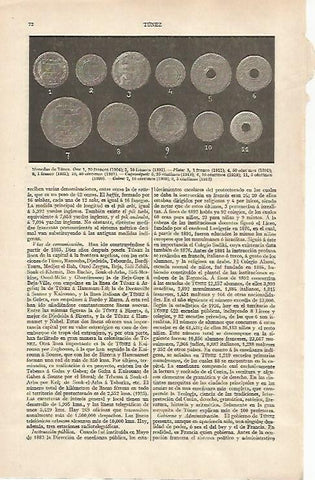 LAMINA ESPASA 31731: Monedas de Tunez