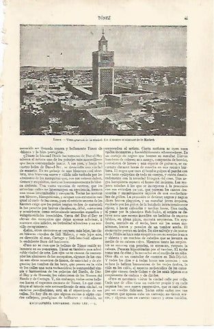 LAMINA ESPASA 31733: Vista de la ciudad de Tunez