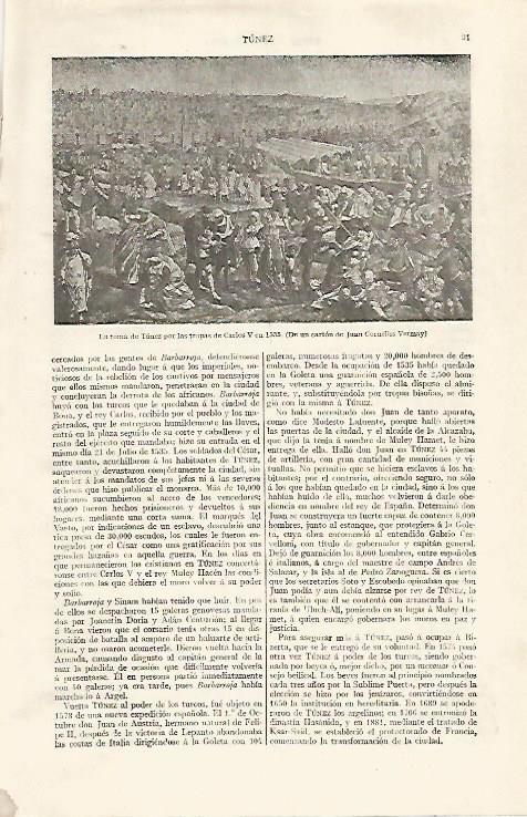 LAMINA ESPASA 31738: La toma de Tunez por Carlos V