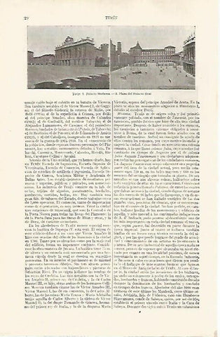 LAMINA ESPASA 31764: Palacio Madama y Palacio Real en Turin