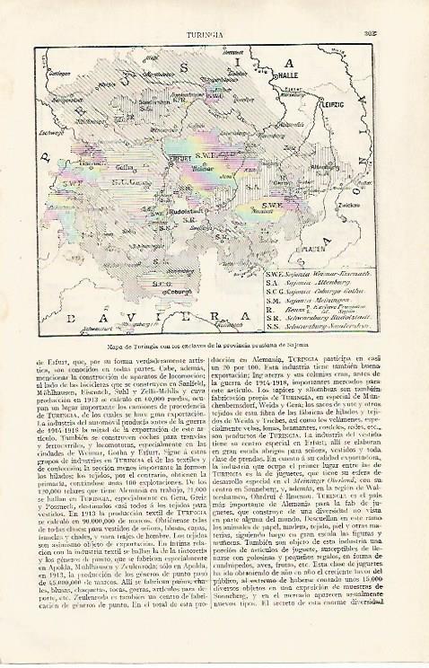 LAMINA ESPASA 31766: Mapa de Turingia