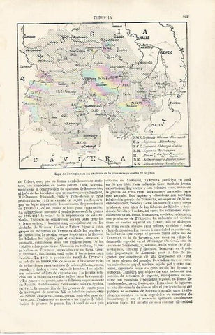 LAMINA ESPASA 31766: Mapa de Turingia