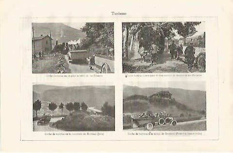 LAMINA ESPASA 31769: Coches turistas en los Pirineos