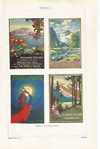 LAMINA ESPASA 31771: Carteles de propaganda turistica