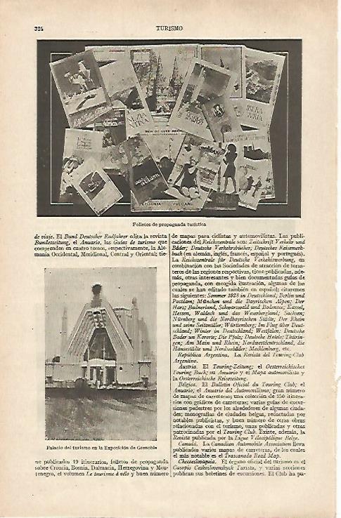 LAMINA ESPASA 31773: Palacio del turismo en la Exposicion de Grenoble