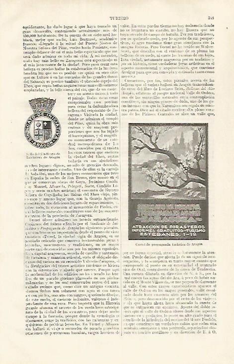 LAMINA ESPASA 31781: Cartel de turismo de Aragon