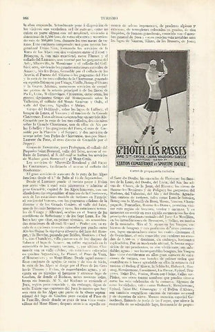 LAMINA ESPASA 31785: Publicidad del Hotel Les Rasses