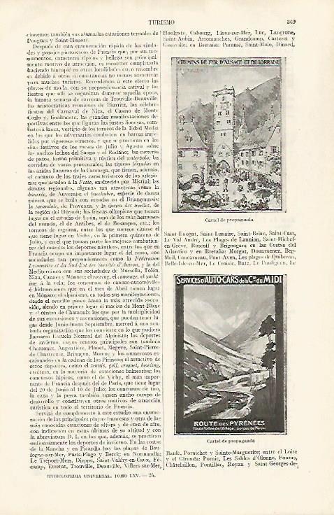 LAMINA ESPASA 31787: Publicidad de la Route des Pyrenees