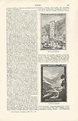 LAMINA ESPASA 31787: Publicidad de la Route des Pyrenees