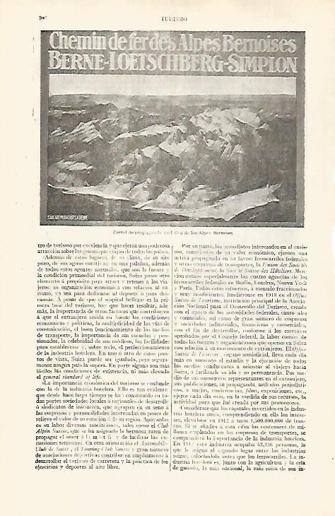LAMINA ESPASA 31793: Publicidad de los Alpes Suizos
