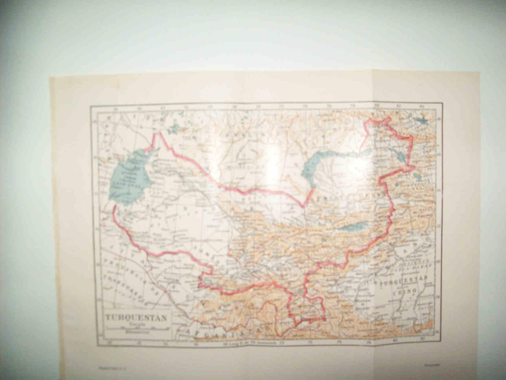 LAMINA ESPASA 31799: Mapa del Turquestan