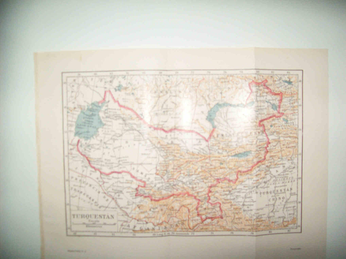 LAMINA ESPASA 31799: Mapa del Turquestan