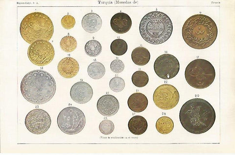 LAMINA ESPASA 31804: Monedas de Turquia