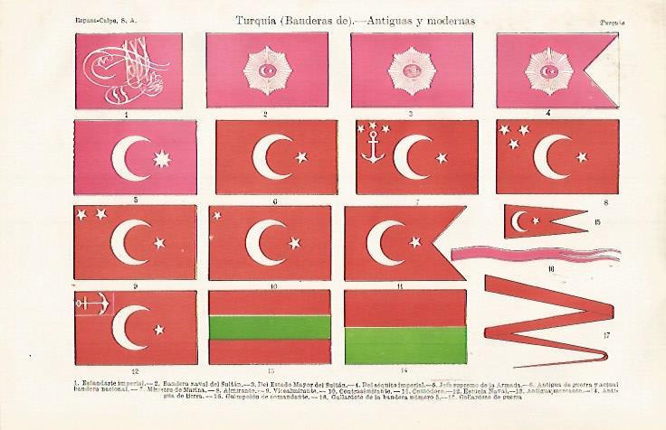 LAMINA ESPASA 31805: Banderas de Turquia