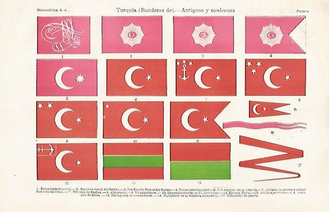 LAMINA ESPASA 31805: Banderas de Turquia