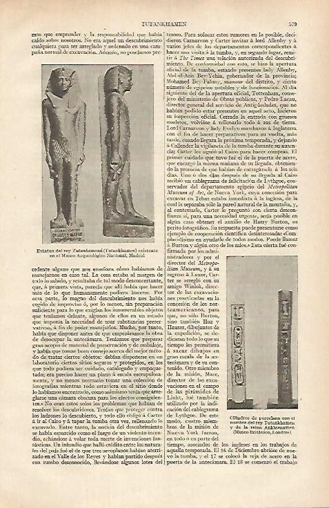 LAMINA ESPASA 31823: Estatua de Tutankhamon
