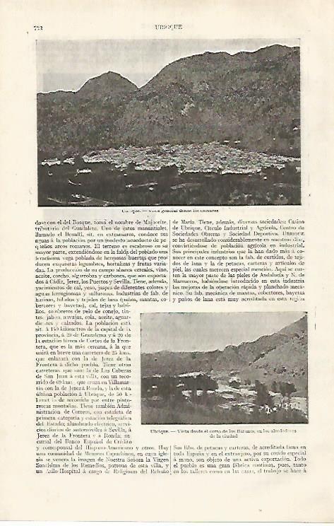 LAMINA ESPASA 31835: Olivares de Ubrique Cadiz