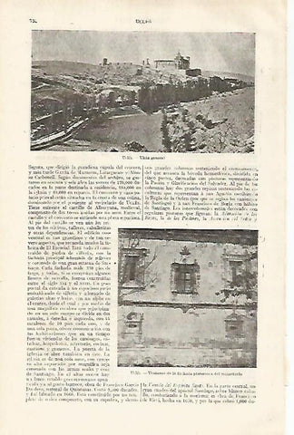 LAMINA ESPASA 31838: Vista de Ucles Cuenca