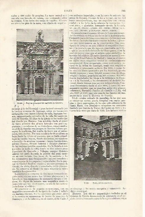 LAMINA ESPASA 31839: Monasterio de Ucles Cuenca