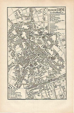 LAMINA ESPASA 31842: Plano de Udine Italia
