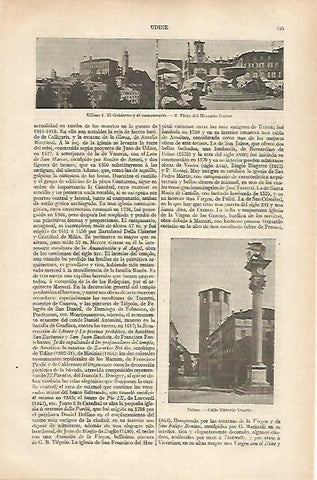 LAMINA ESPASA 31843: Plaza y Palacio de Gobierno de Udine Italia