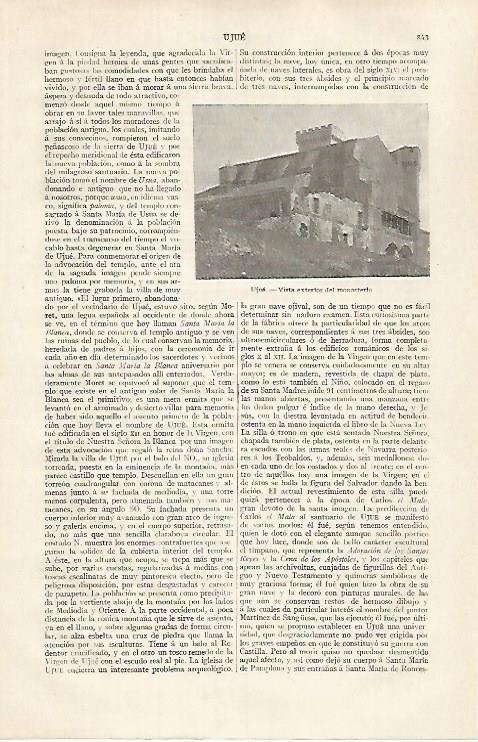LAMINA ESPASA 31854: Monasterio de Ujue Navarra