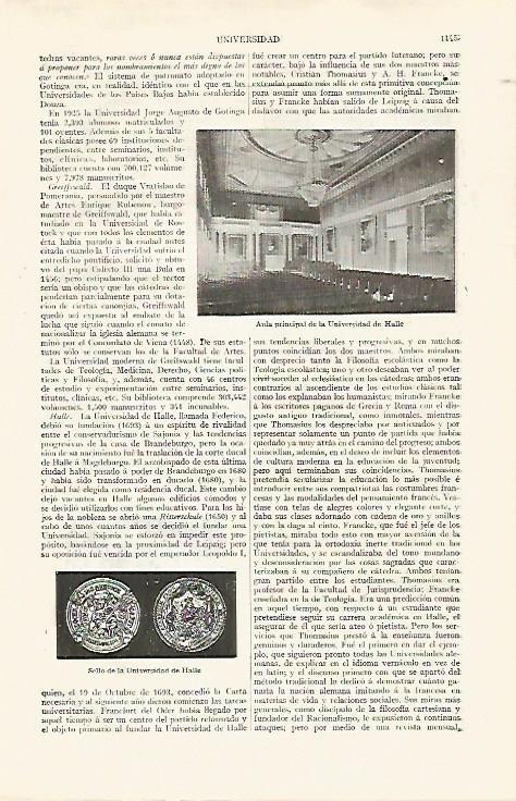LAMINA ESPASA 31876: Aula principal de la Universidad de Halle