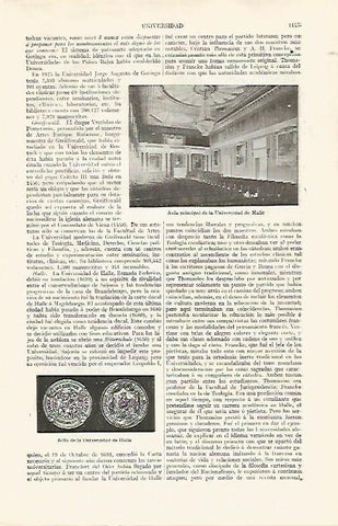 LAMINA ESPASA 31876: Aula principal de la Universidad de Halle