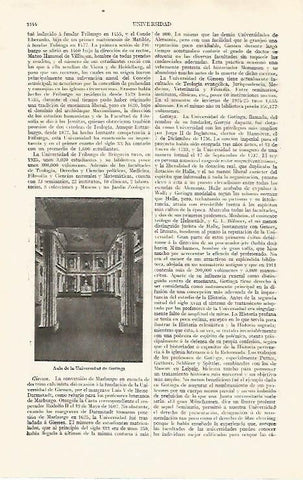 LAMINA ESPASA 31877: Aula de la Universidad de Gotinga
