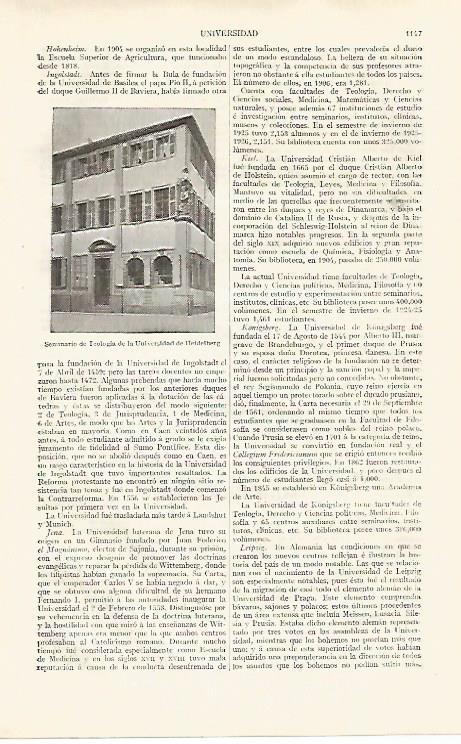 LAMINA ESPASA 31878: Seminario de Teologia de la Universidad de Heidelberg