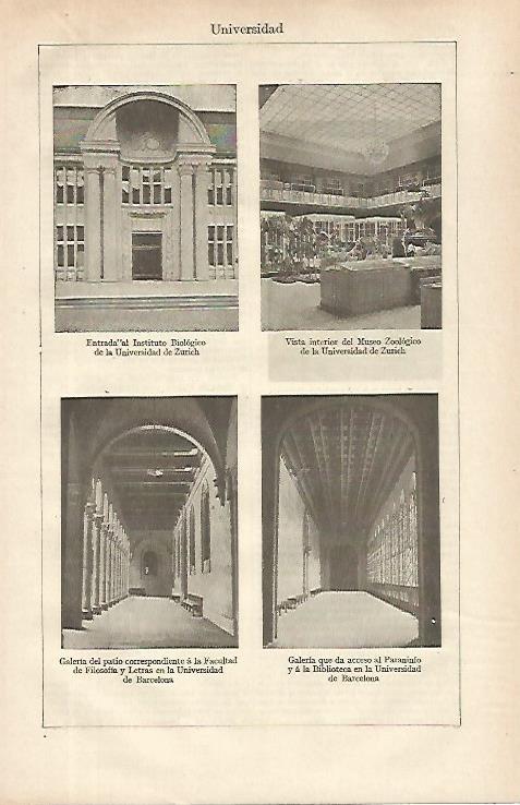 LAMINA ESPASA 31884: Universidad de Zurich y de Barcelona
