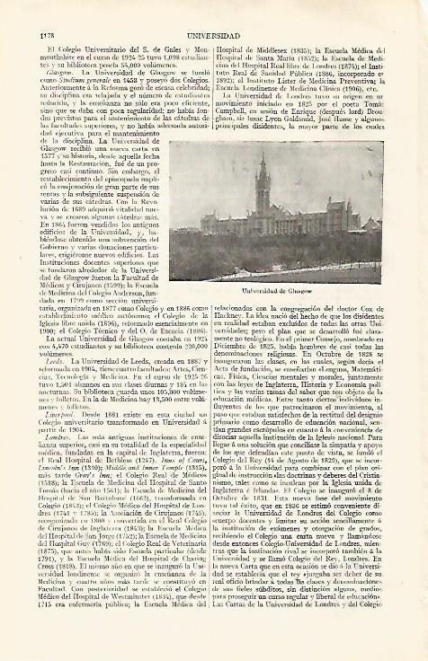 LAMINA ESPASA 31890: Universidad de Glasgow