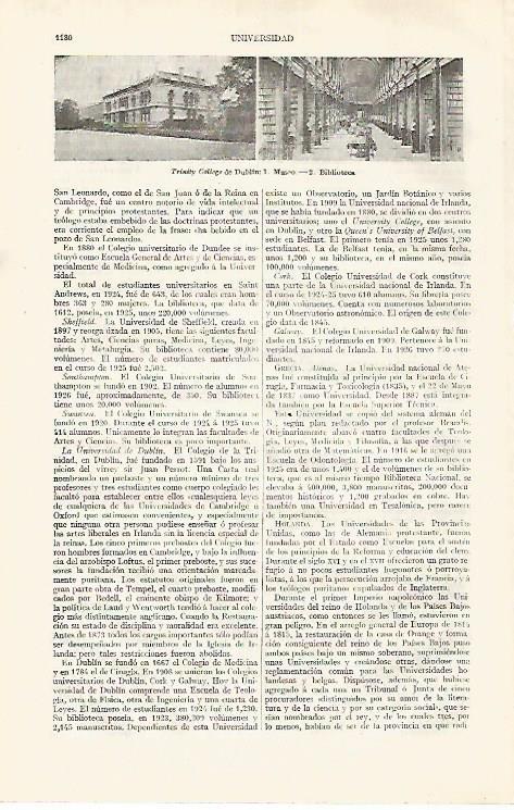 LAMINA ESPASA 31891: Trinity College de Dublin