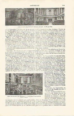 LAMINA ESPASA 31892: Universidad de Amsterdam