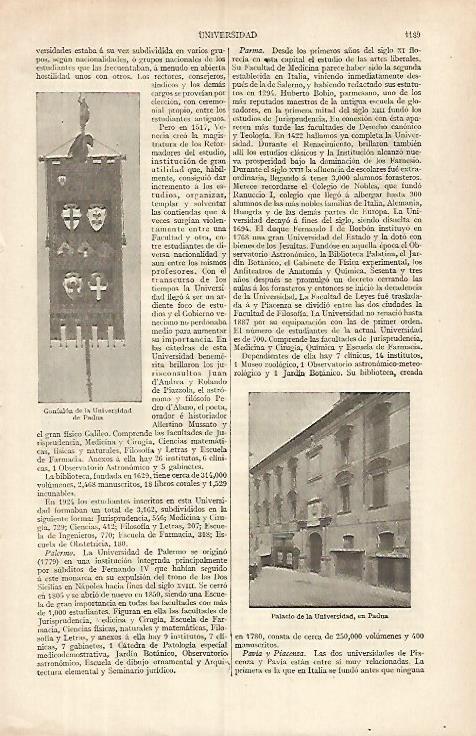 LAMINA ESPASA 31895: Palacio de la Universidad en Padua